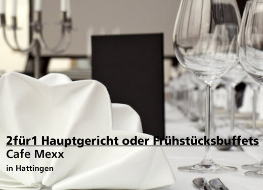 2für1 Gutschein Hauptgericht oder Frühstücksbuffet