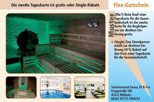 Schwimminsel Mülheim Sauna Fit Fun